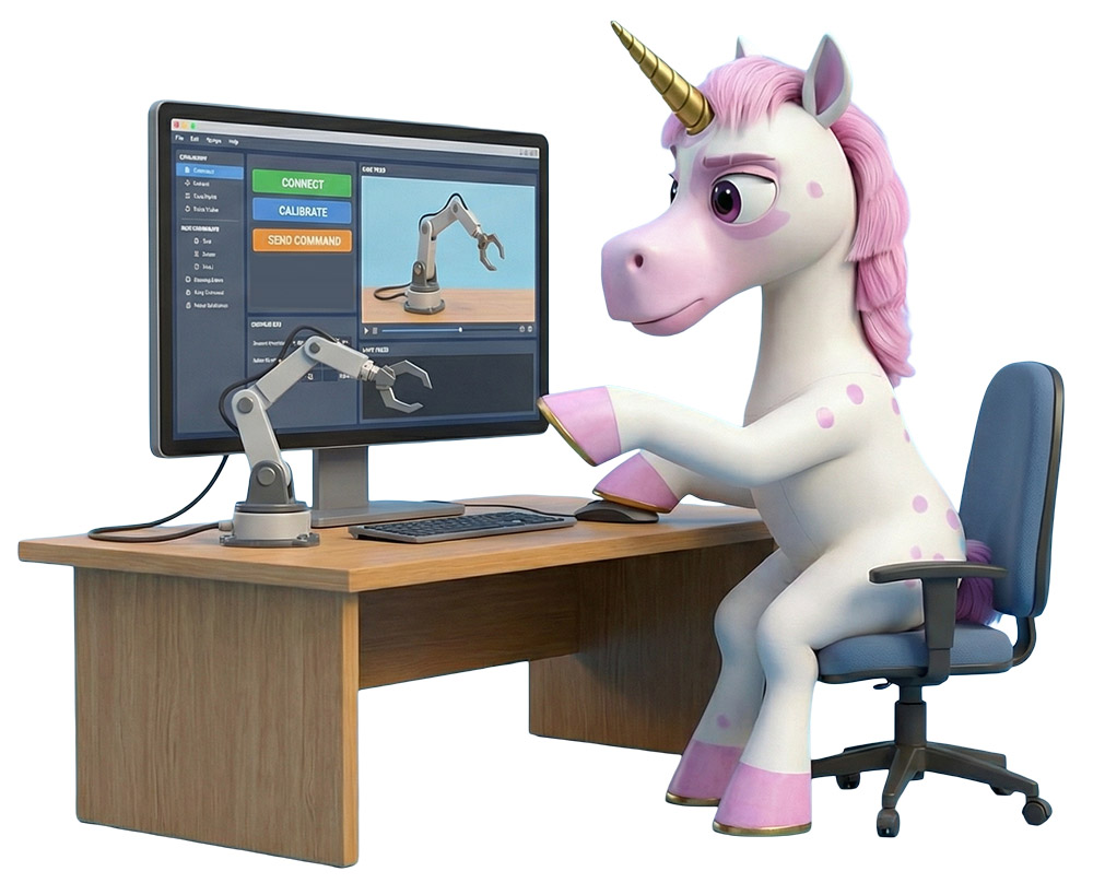 Ponihahmo konfiguroi robottikättä